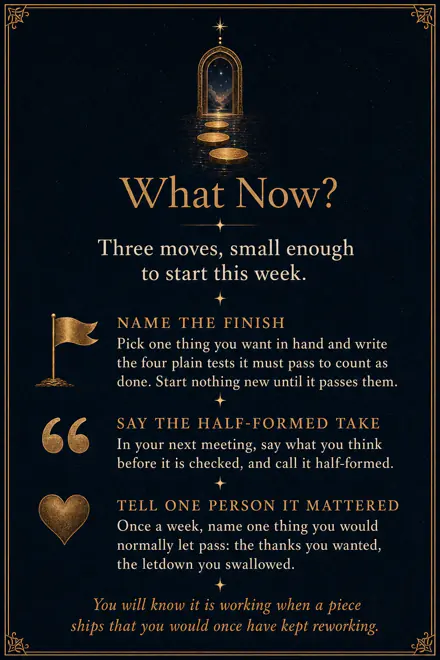 The What Now page of a sample Edition