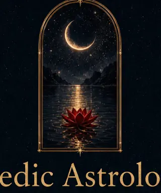 A red lotus floating on moonlit water