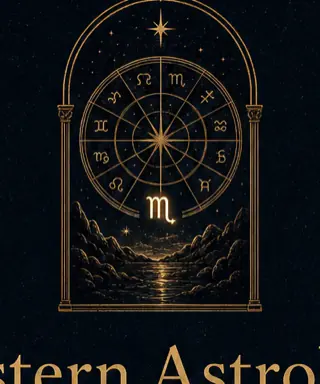 An engraved gold zodiac wheel above a moonlit sea